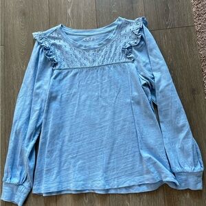 LOFT Light Blue Long Sleeve Top